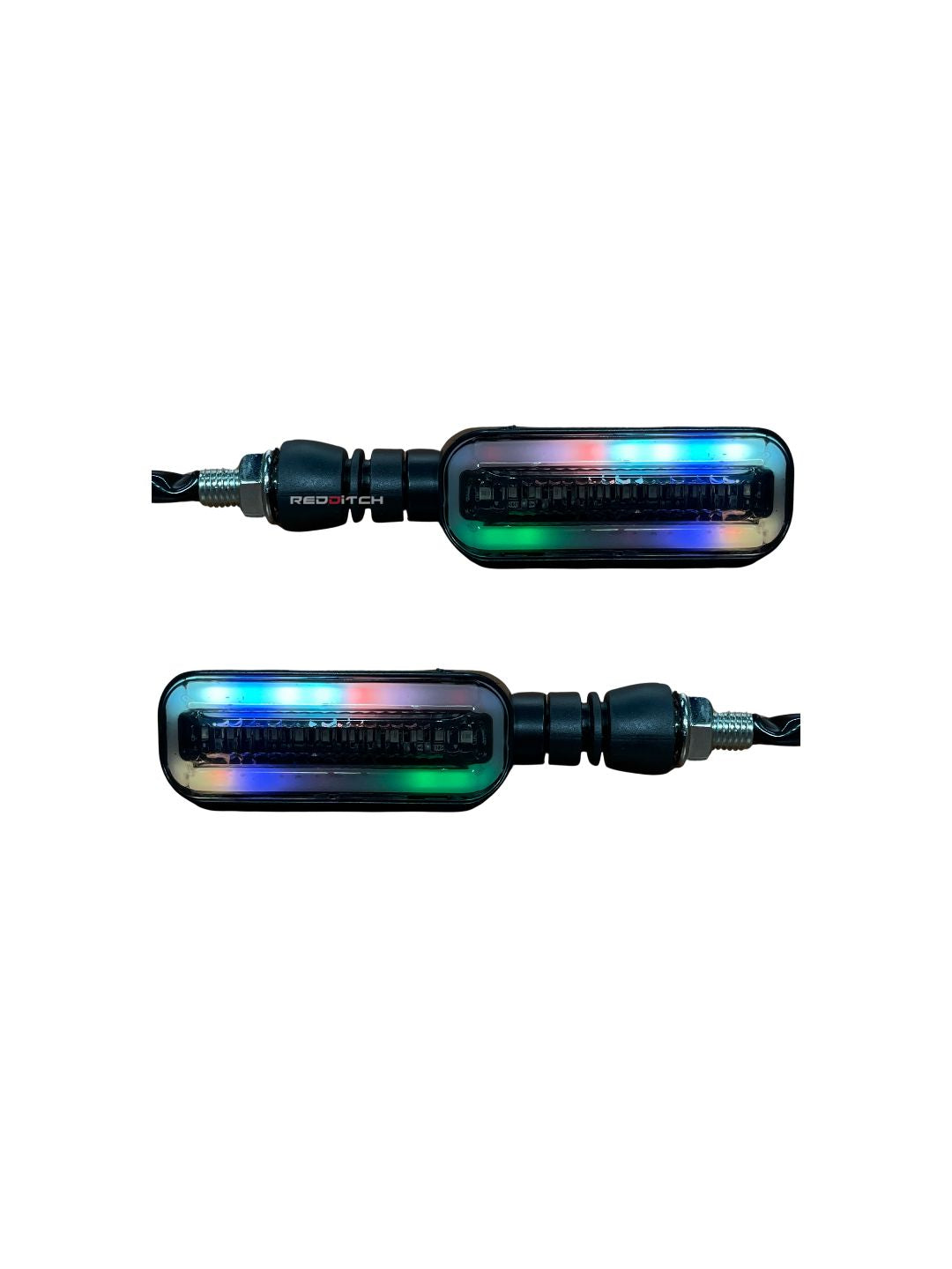 Colorful Indicator Red, a vibrant motorcycle indicator emitting bright red light, designed to enhance visibility and add a stylish touch to your bike's appearance.